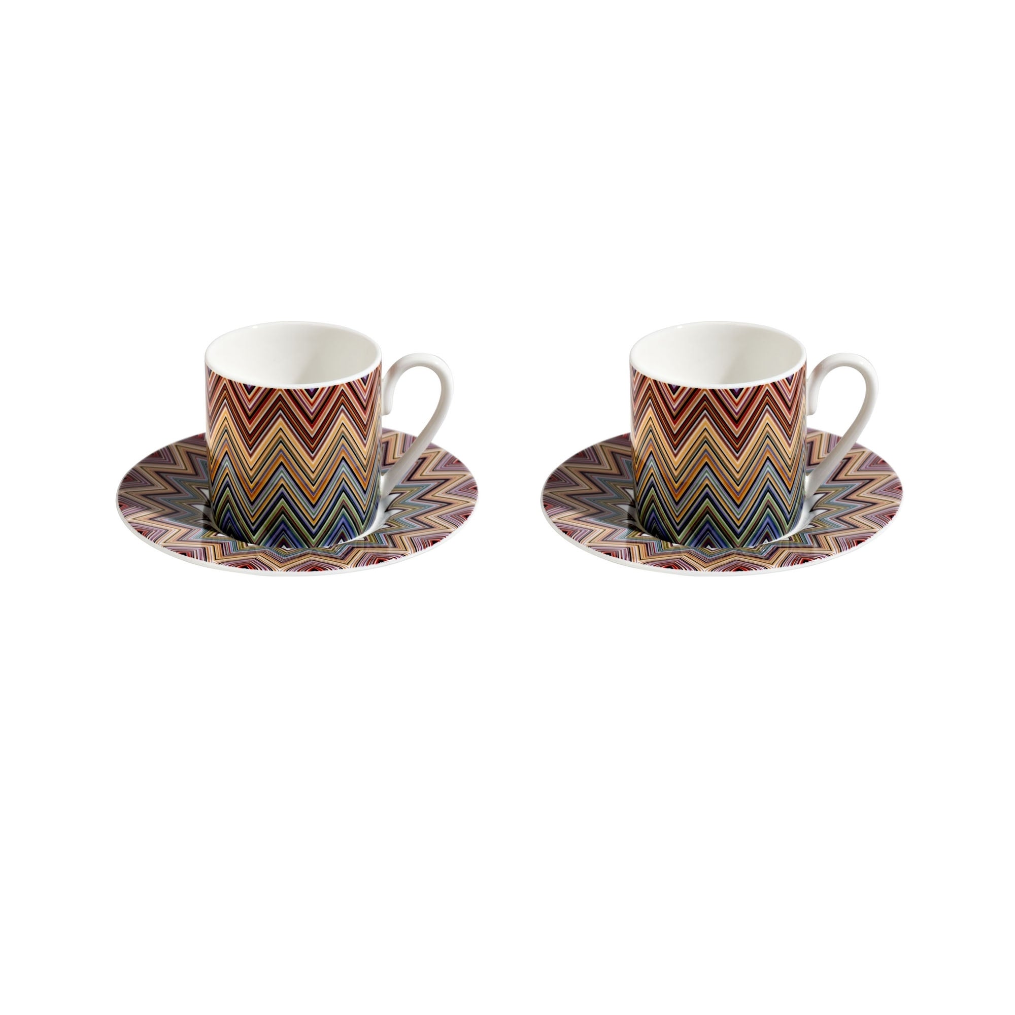 MISSONI - COFFEE CUP / COFFEE CUP & SAUCER - Cylindric shape - SET 2 PCS